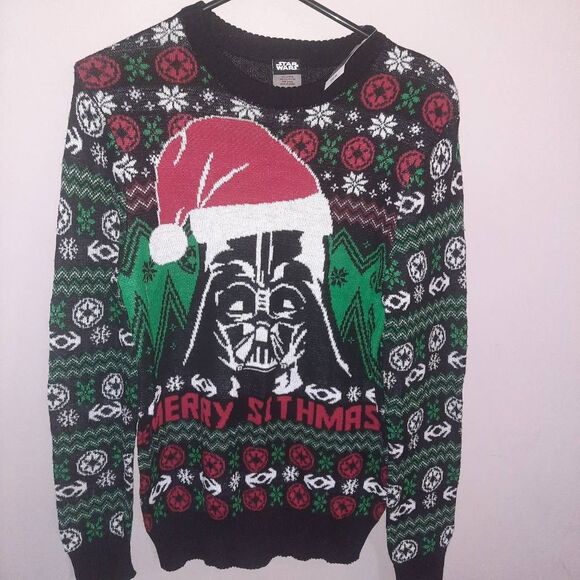 Ugly Christmas Sweater Star Wars Merry Sithmas Size Small New With Tags - Picture 1 of 3